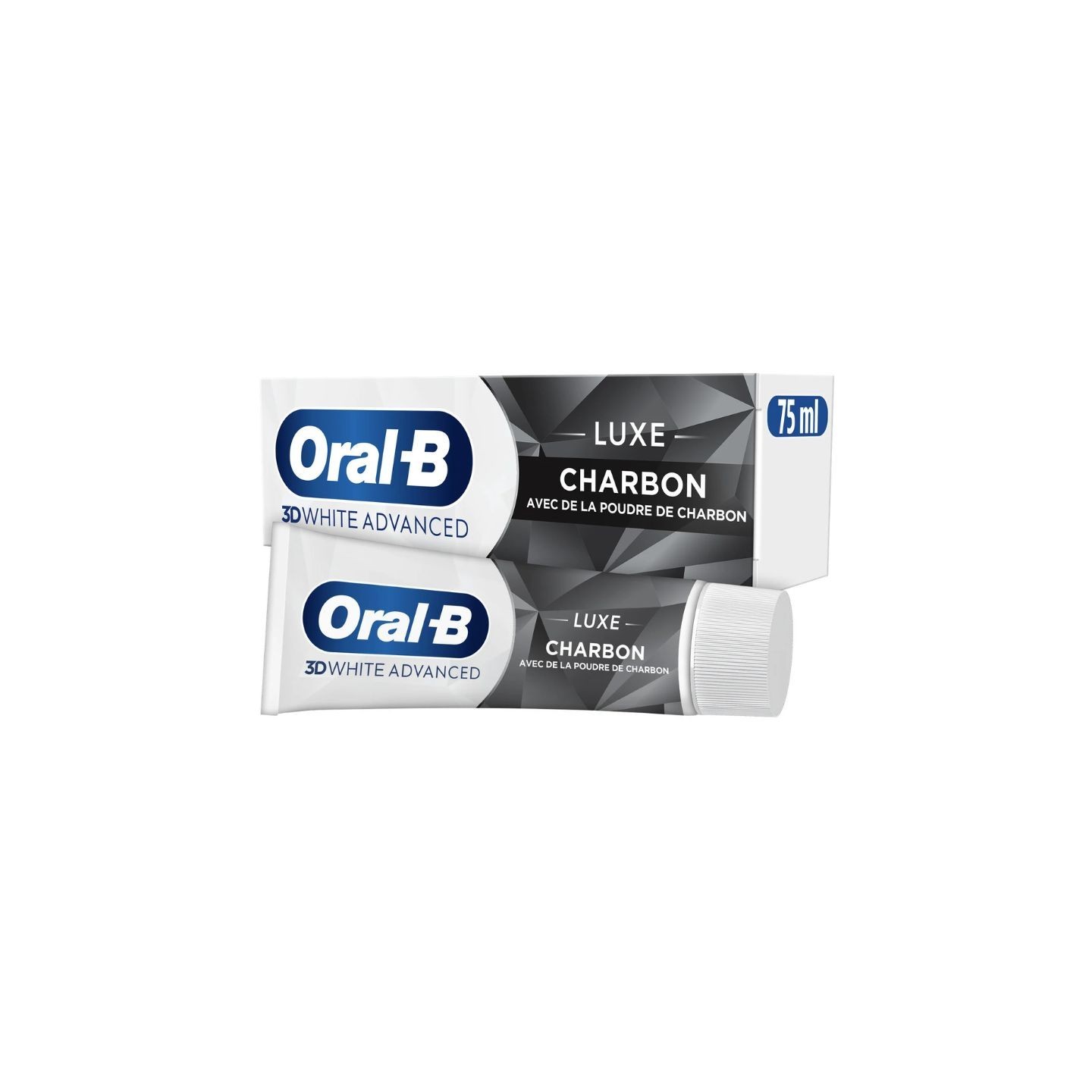 Oral B 3D White Advanced Luxe Charbon Dentifrice - 75ml