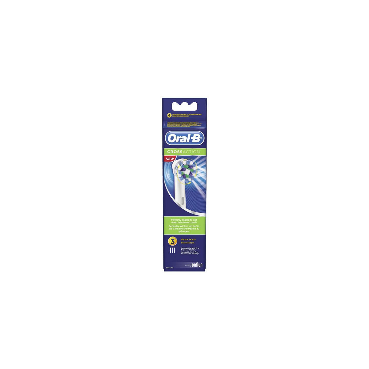 Oral B Cross Action recharge brosse à dents électrique - 3 brossettes