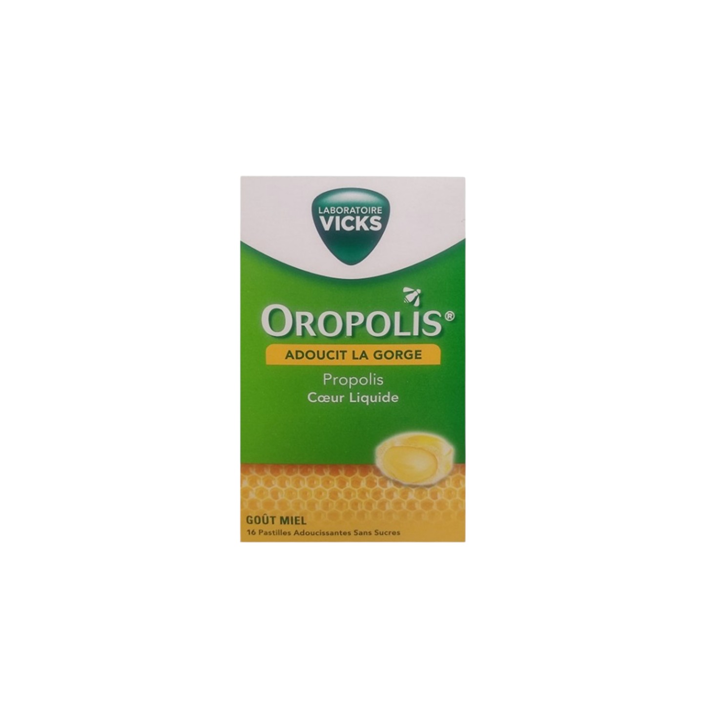 Oropolis Coeur Liquide adoucissantes pour la gorge miel- 16 pastilles