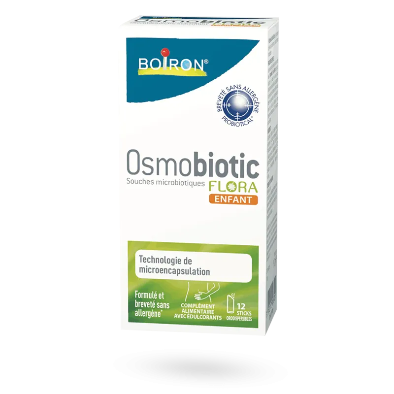 Osmobiotic Flora enfant Boiron souches microbiotiques - 12 sticks