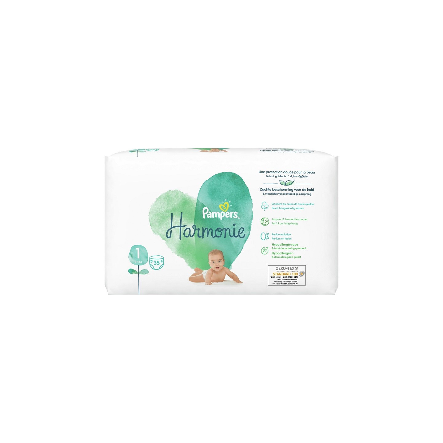 Pampers Harmonie Couches T1 (2-5kg) - 35 couches