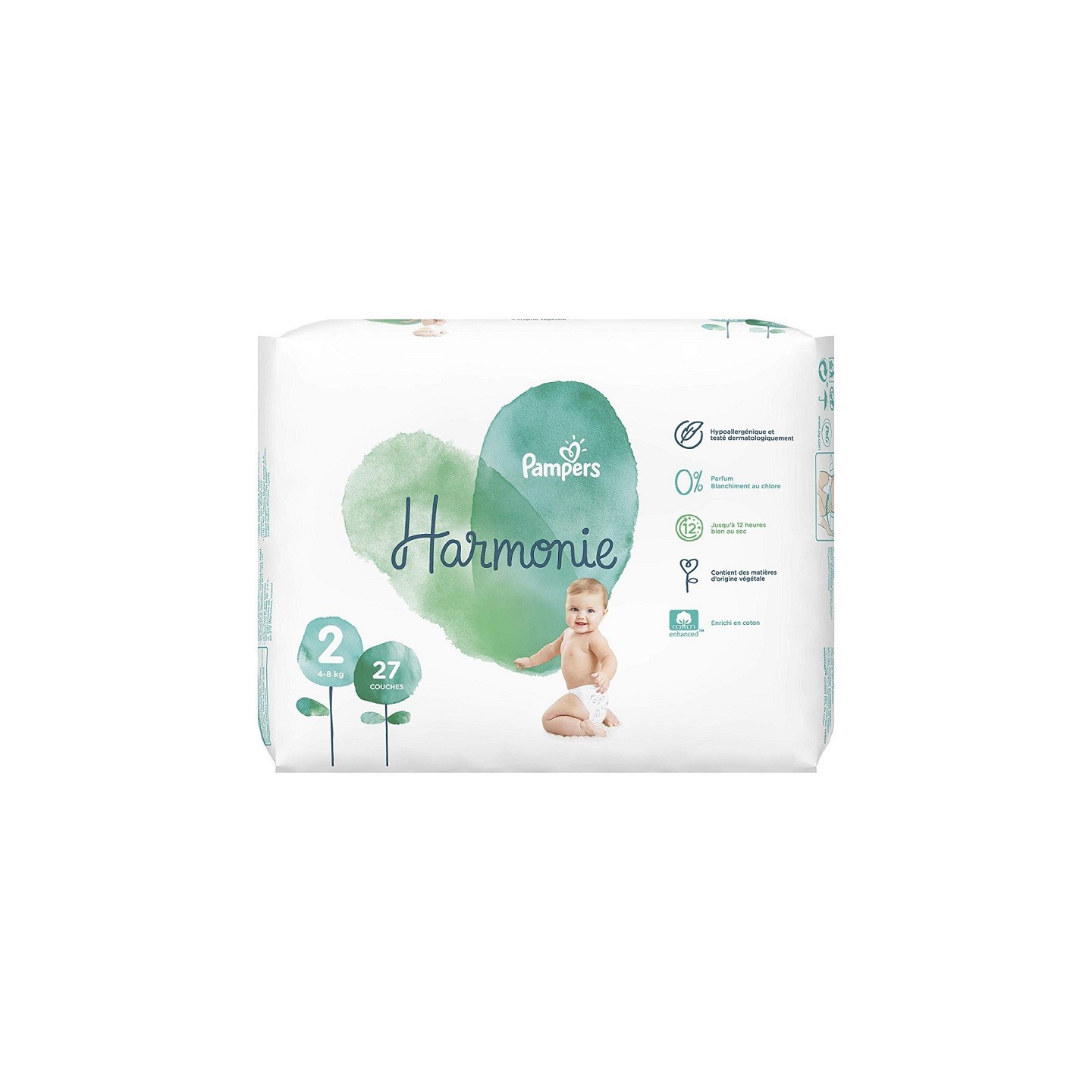 Pampers Harmonie Couches T2 (4-8kg) - 39 couches