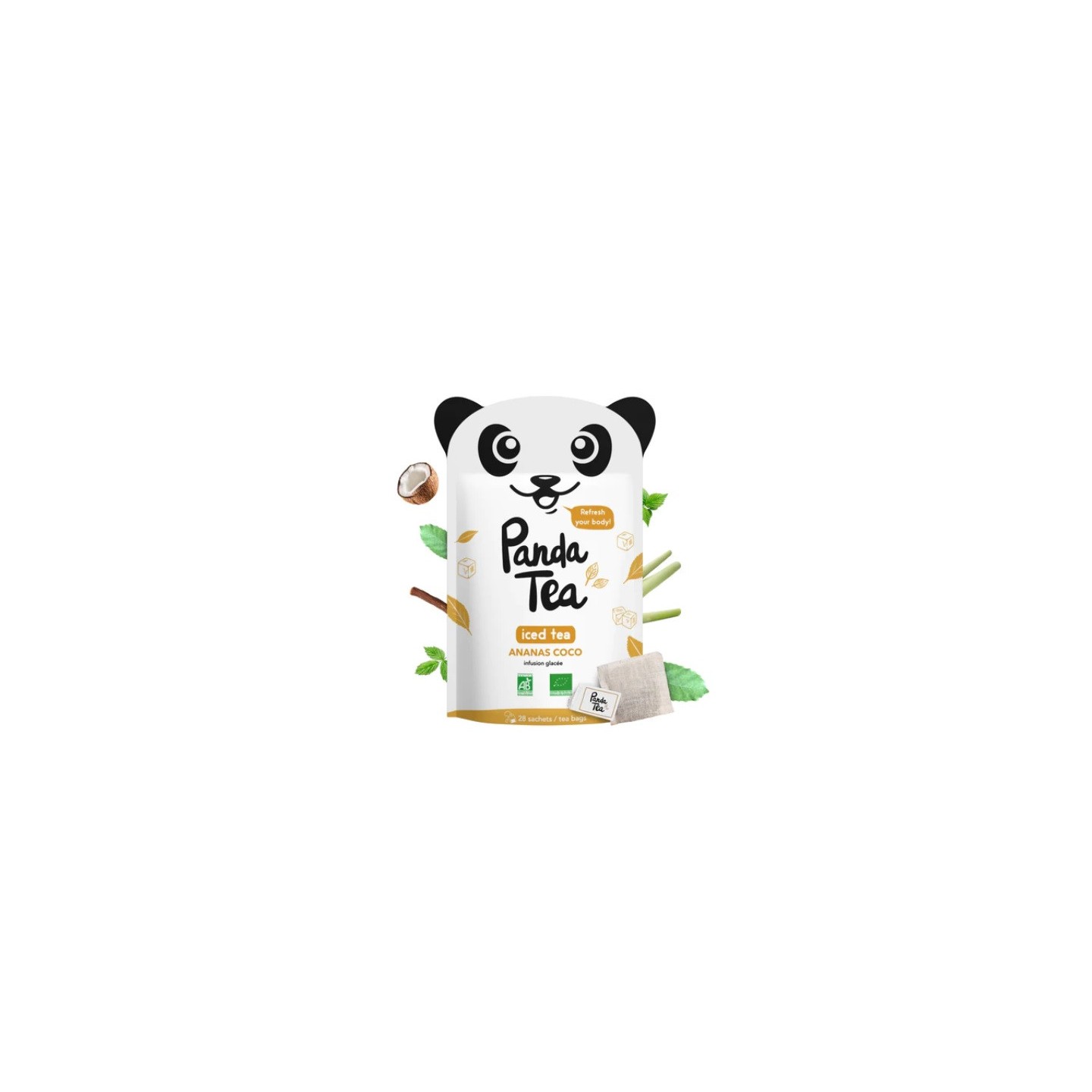 Panda Tea Iced Tea Detox - Ananas & Coco - 28 sachets