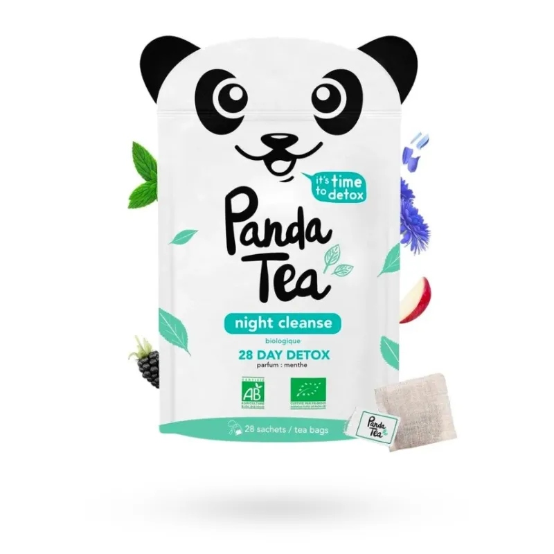 Panda Tea Night Cleanse infusions BIO d&eacute;tox - 28 sachets go&ucirc;t menthe