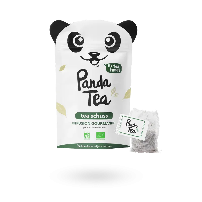 Panda Tea Tea schuss infusion BIO gourmande 18 sachets goût fruit des bois