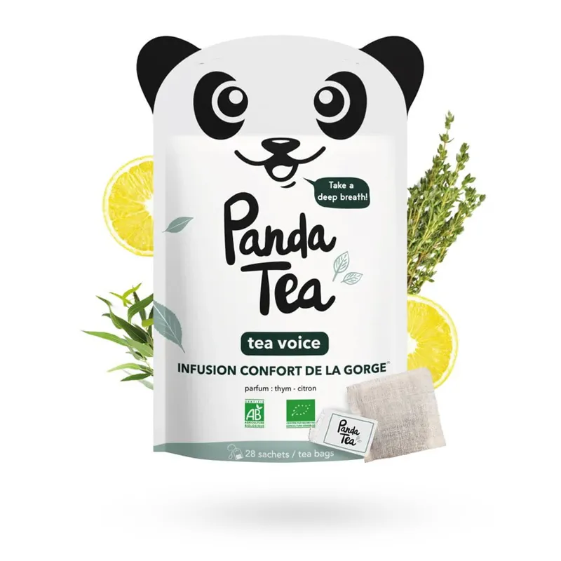 Panda Tea Tea Voice infusions BIO détox - 28 sachets goût thym citron