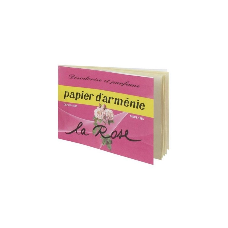Pharmacie Bastille - Papier d'Arménie Triple Carnet La Rose