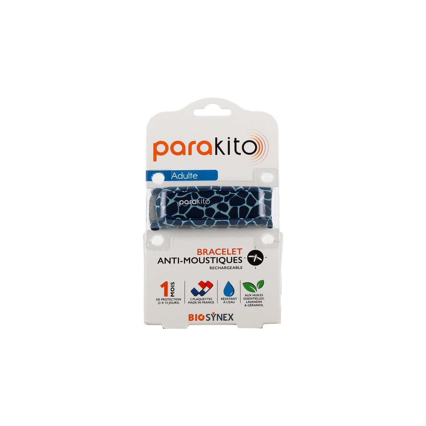 Parakito Bracelet anti-moustiques adulte Girafe + 2 recharges