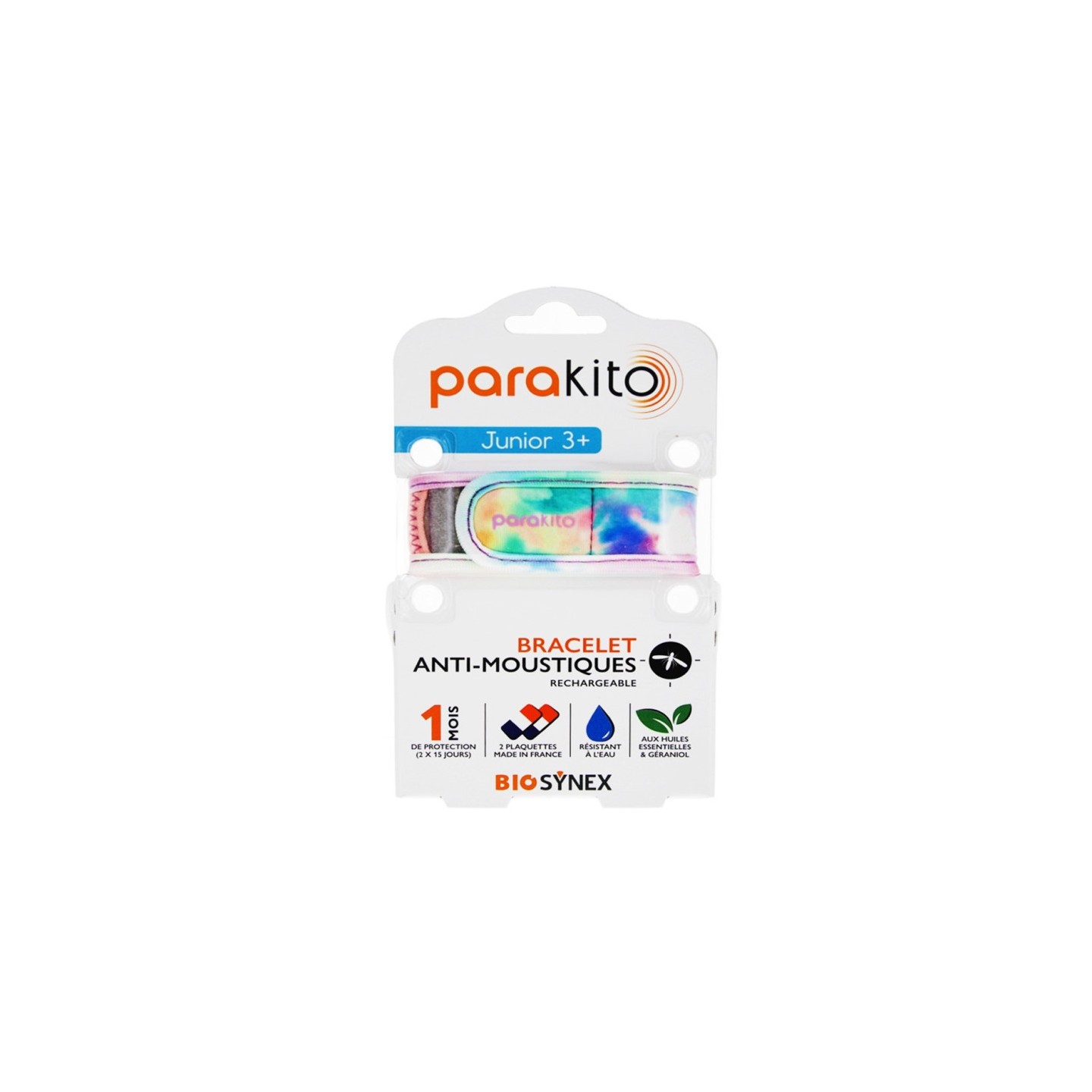 Parakito Junior Bracelet anti-moustiques Tie And Dye + 2 recharges