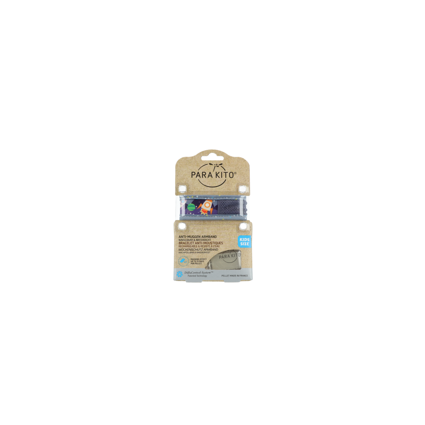 Parakito Kids Bracelet anti-moustiques Space + 2 recharges