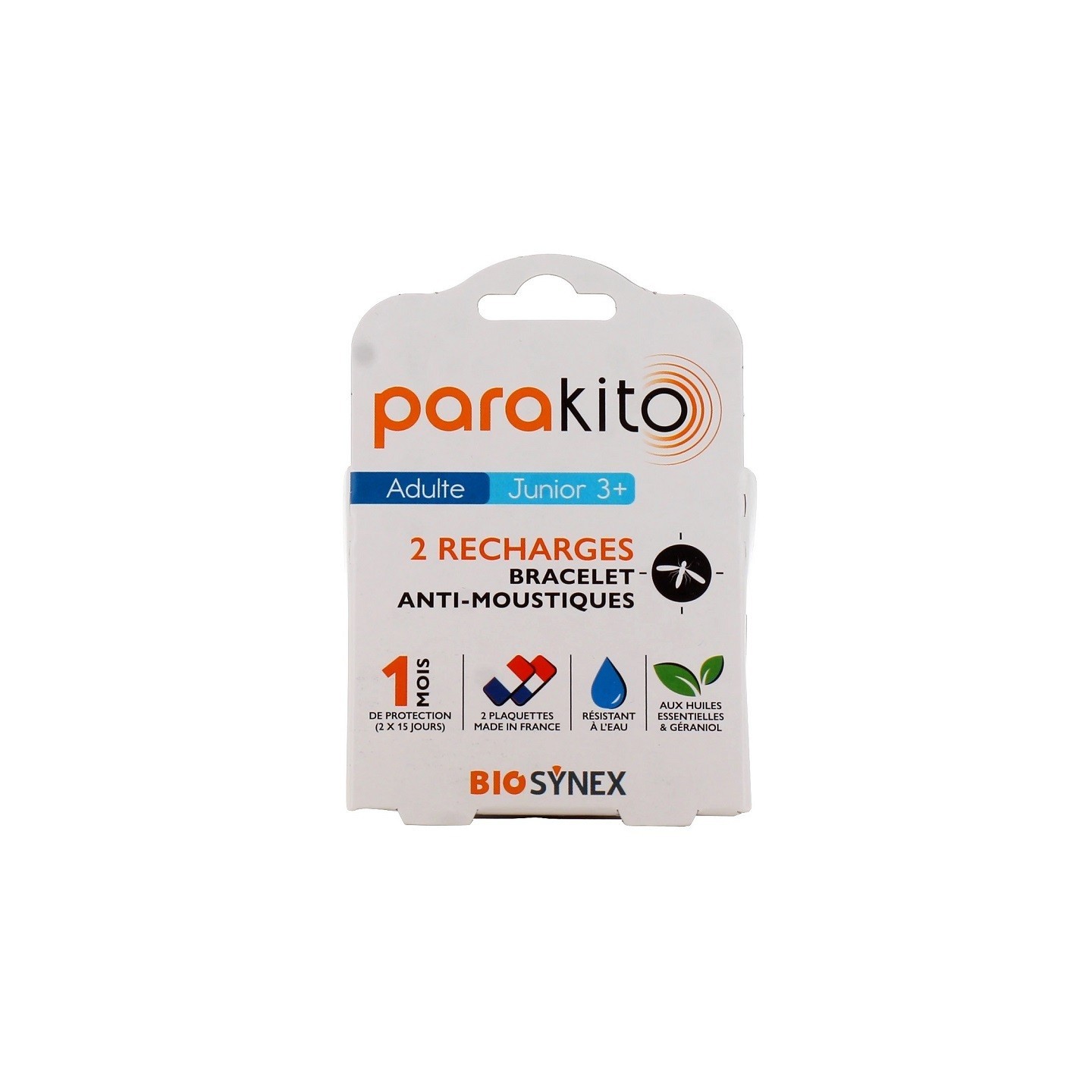 Parakito Lot de 2 recharges pour bracelet anti-moustiques