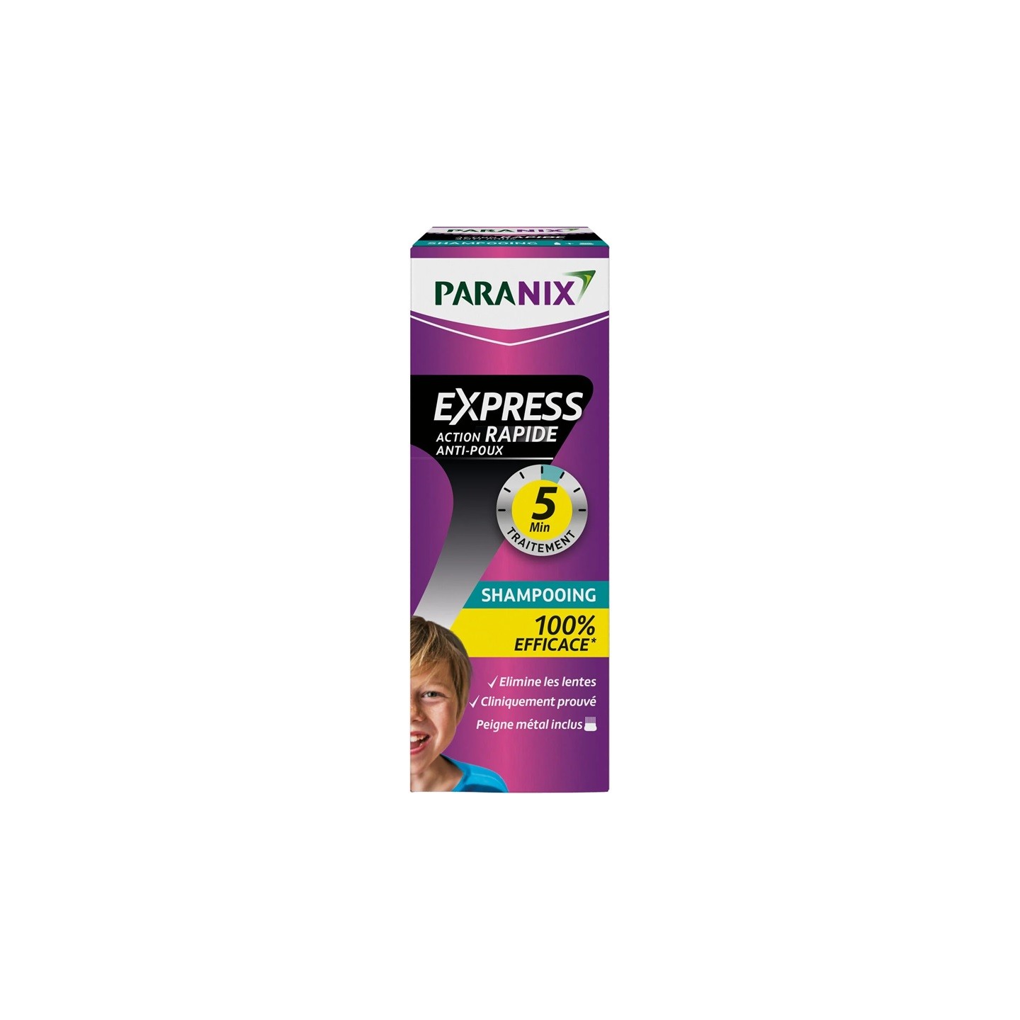 Paranix Express 5mn Shampoing anti-poux 200ml + Peigne métal inclus