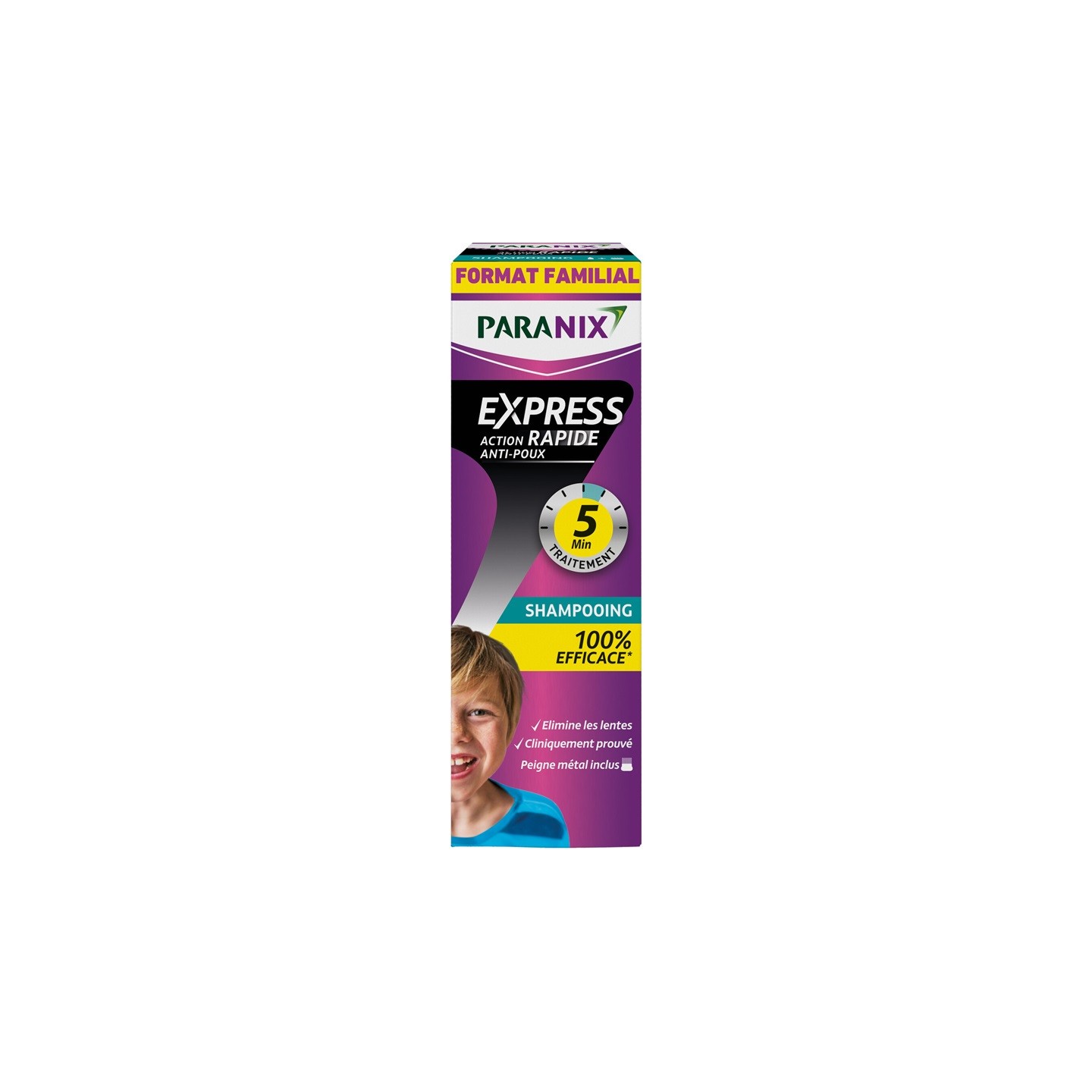 Paranix Express Shampoing anti-poux 300ml + Peigne métal inclus