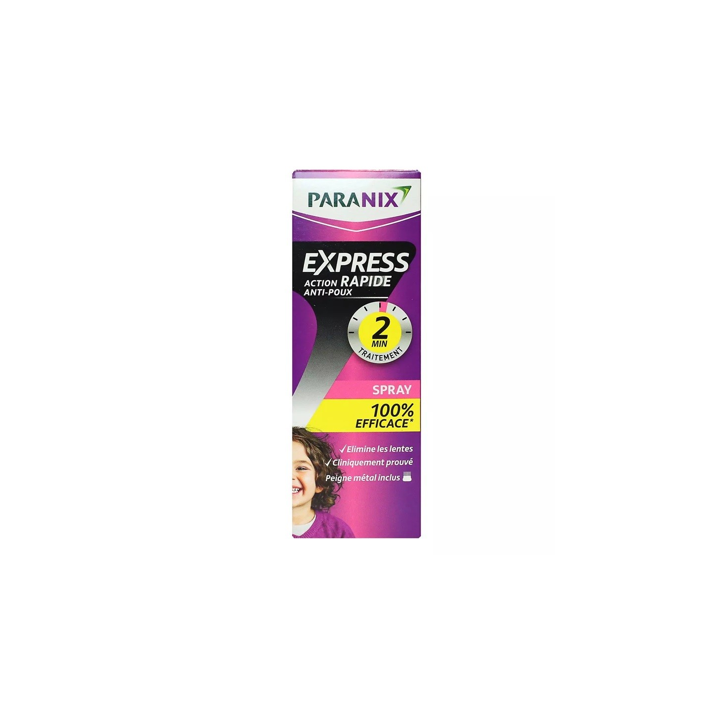 Paranix Express Spray anti-poux 95ml + Peigne métal inclus