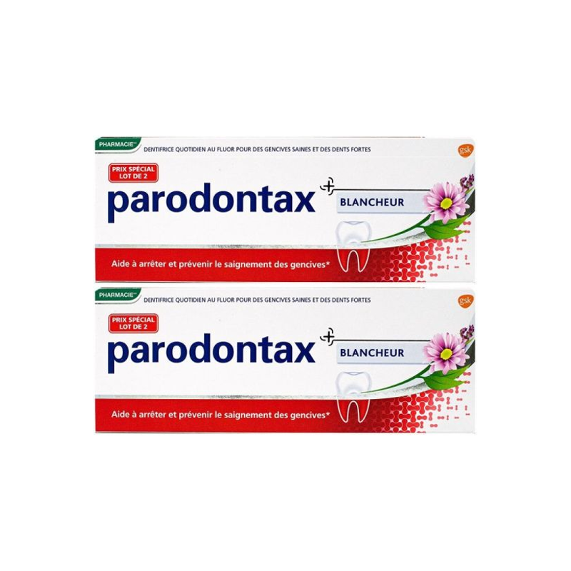 Pharmacie Bastille - Parodontax dentifrice blancheur lot de 2 x 75ml