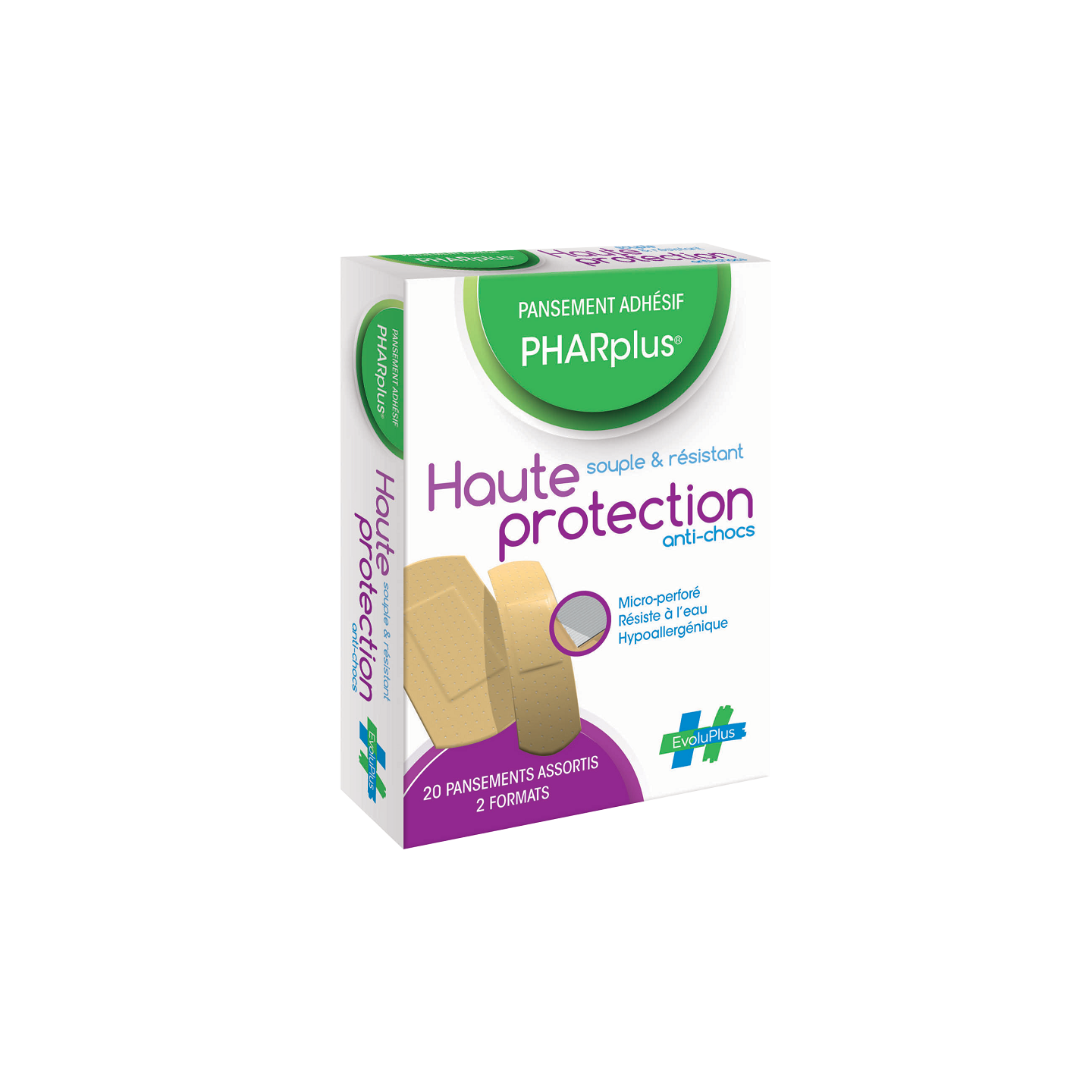PharPlus Pansement adhésif haute protection anti-chocs x 20