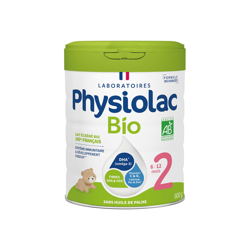 Pharmacie Bastille - Physiolac Lait De Suite 2 Bio De 6 à 12 mois 800g