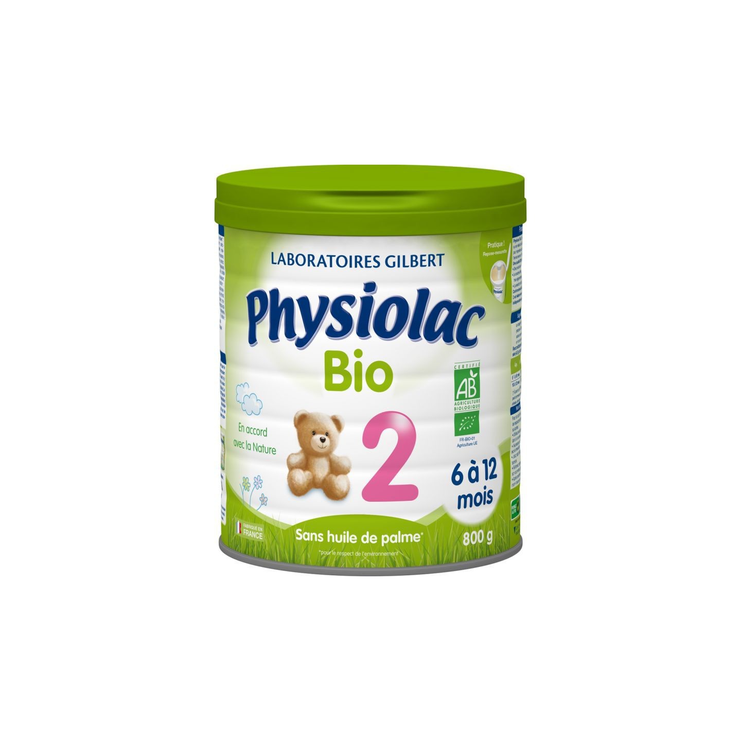 Physiolac Lait 2ème âge Bio - 800g