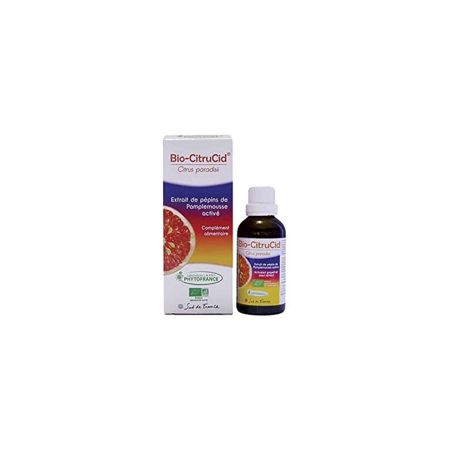 Phytofrance Bio-citrucid extrait de pépins de pamplemousse - 150 ml (3000 gouttes)