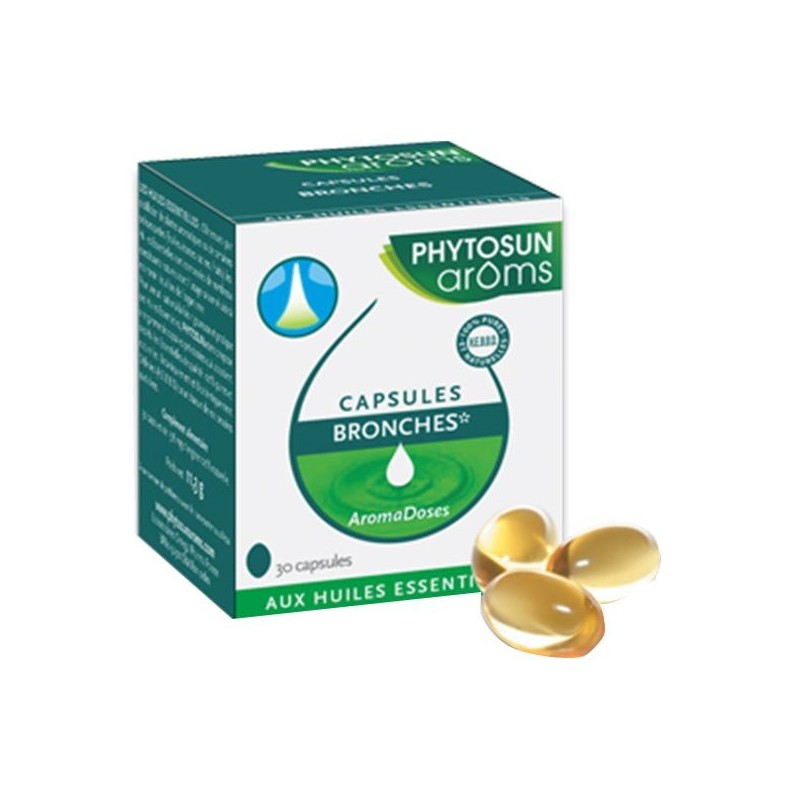 Pharmacie Bastille - Phytosun arôms aromadoses bronches 30 capsules