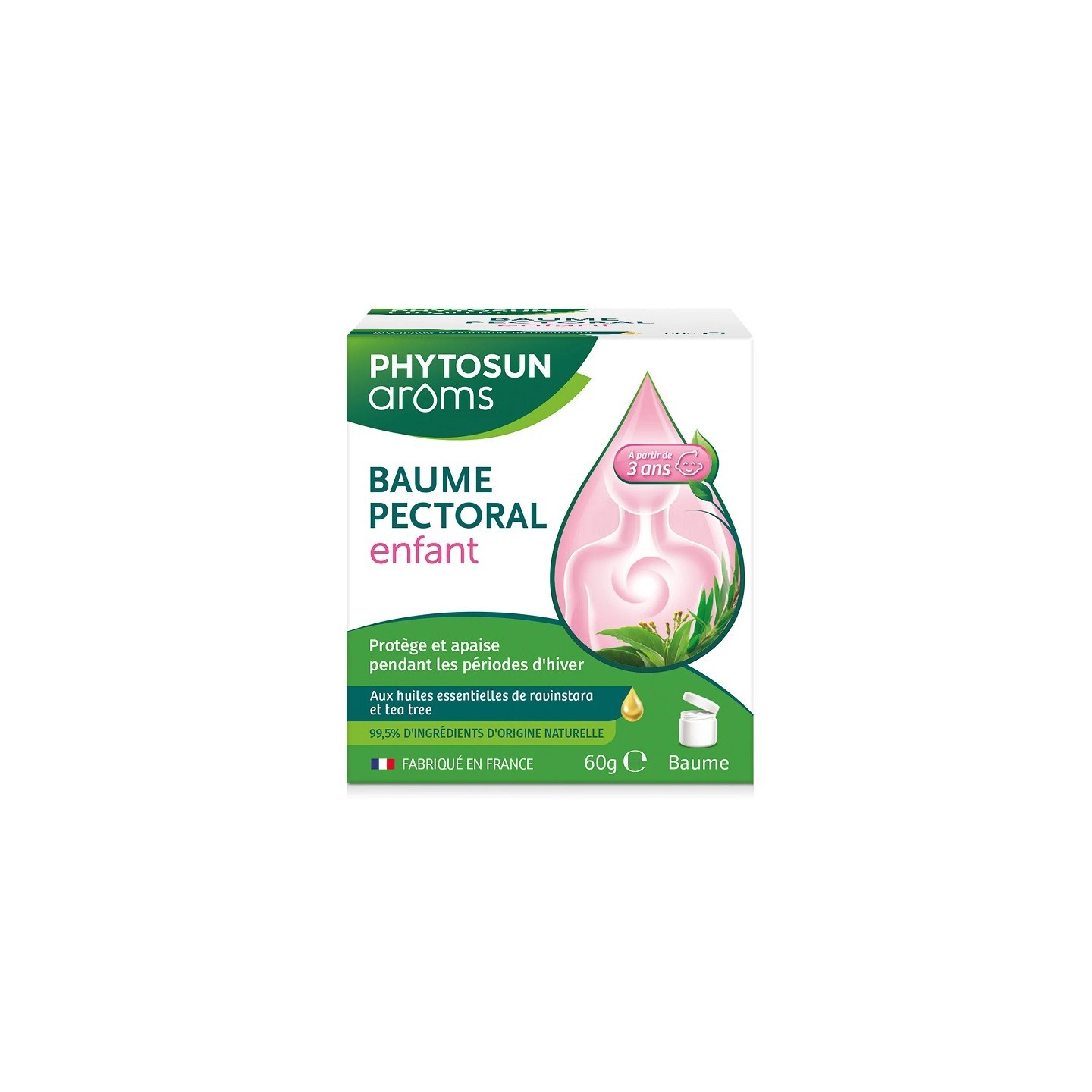 Phytosun Arôms Baume pectoral enfant aux huiles essentielles - 60g