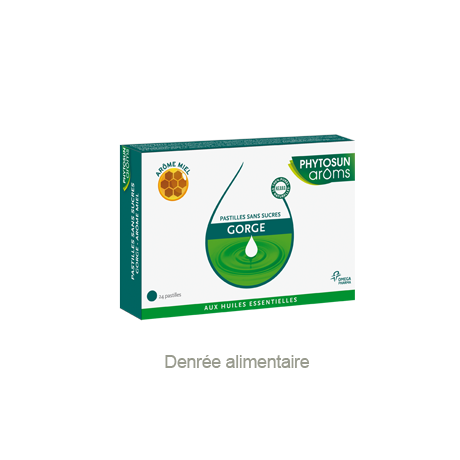 PHYTOSUN Aroms pastilles sans sucre gorge Miel boite de 24