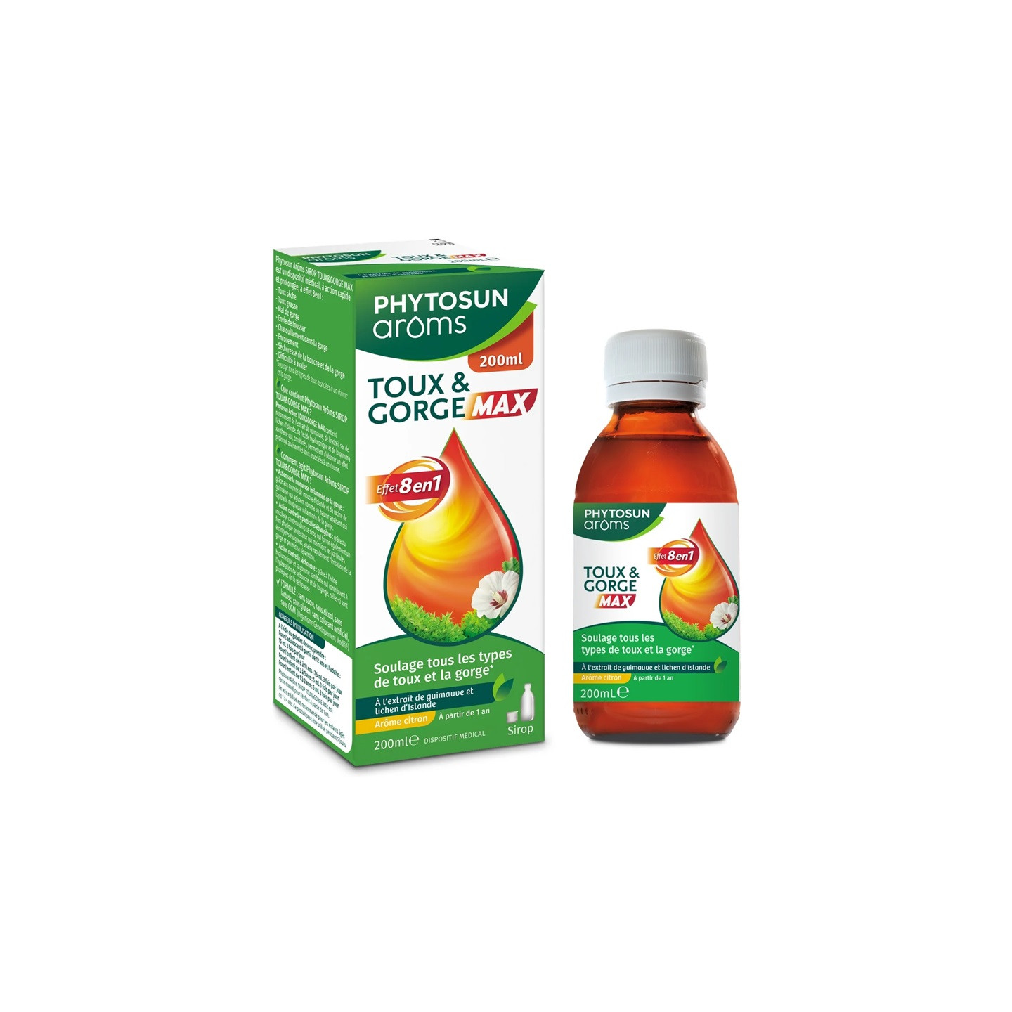Phytosun Arôms Sirop toux & gorge Max - 200ml