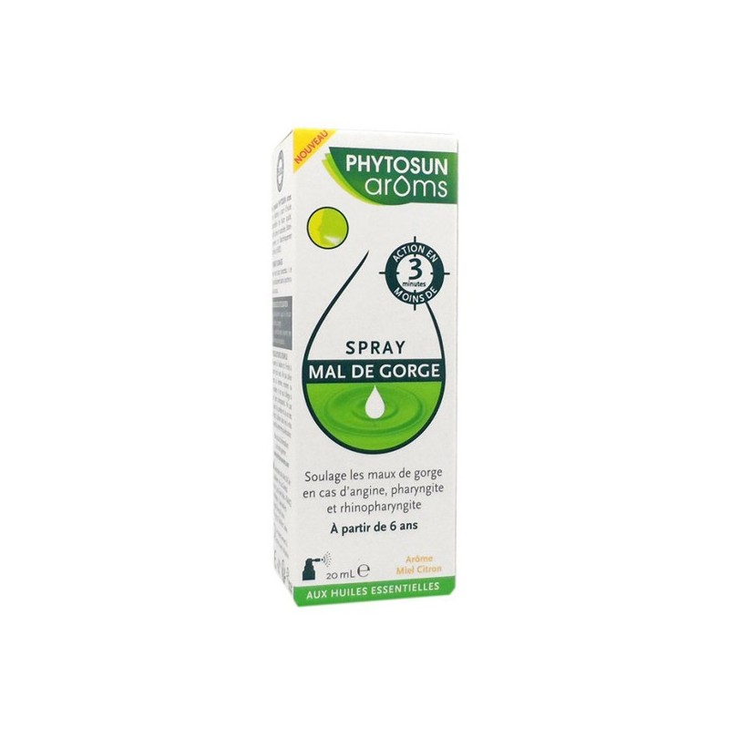 Pharmacie Bastille - Phytosun aroms spray mal de gorge 20ml