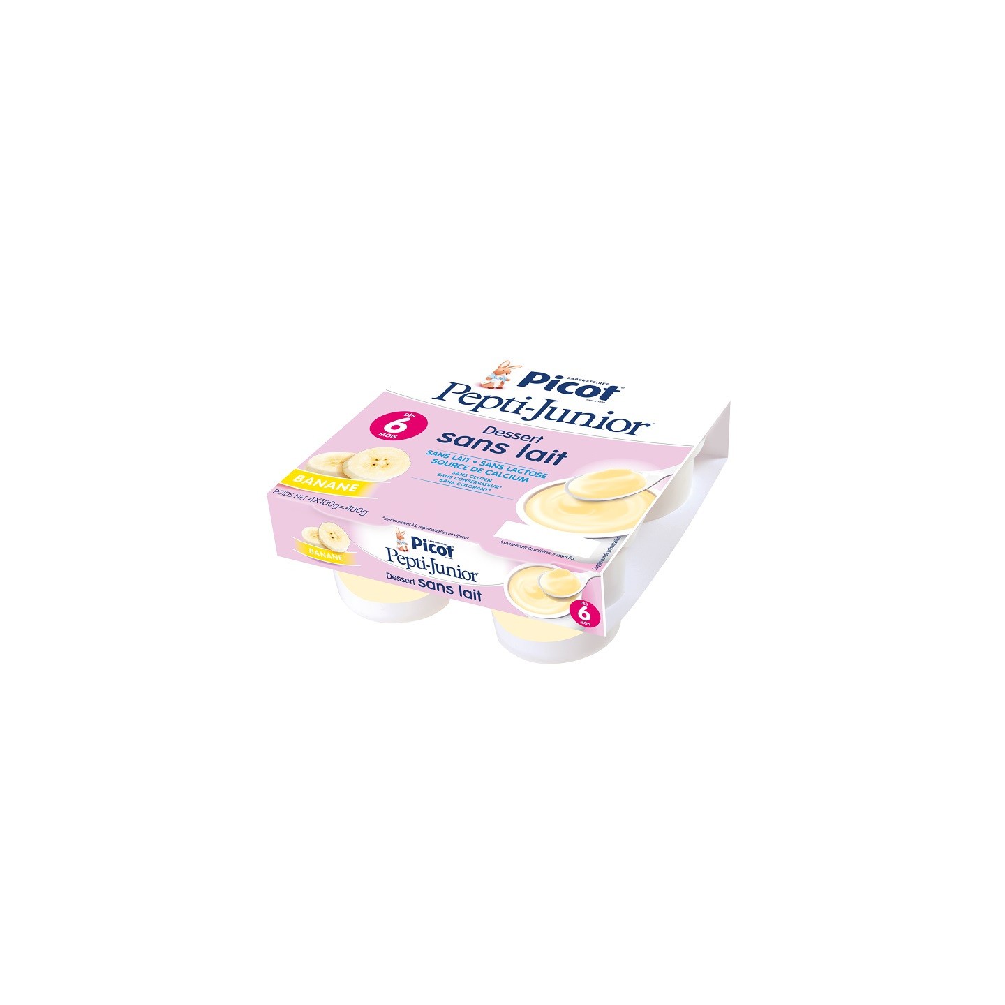 Picot Pepti Junior Dessert sans lait banane dès 6 mois x 4