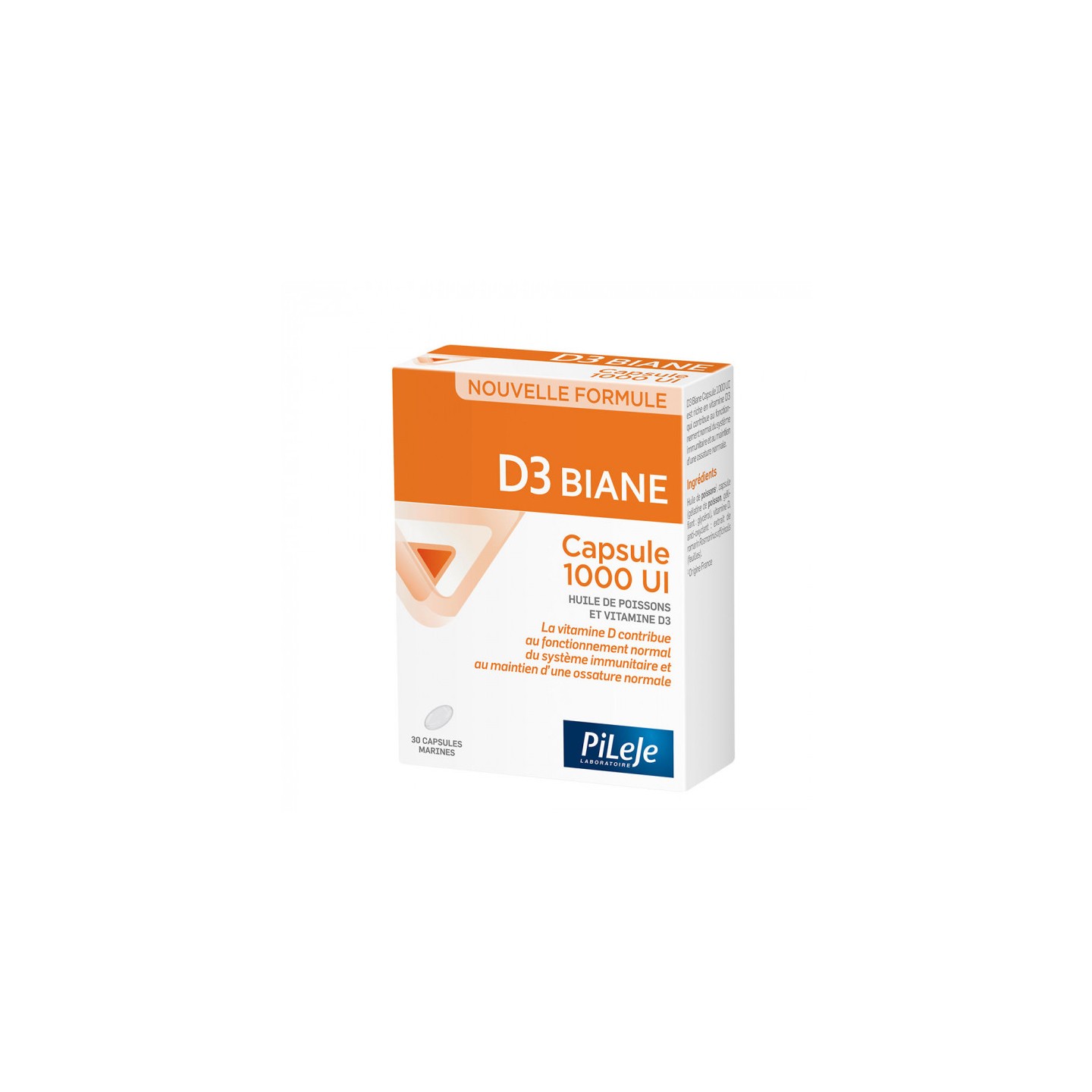 Pileje D3 Biane 1000UI - 30 capsules