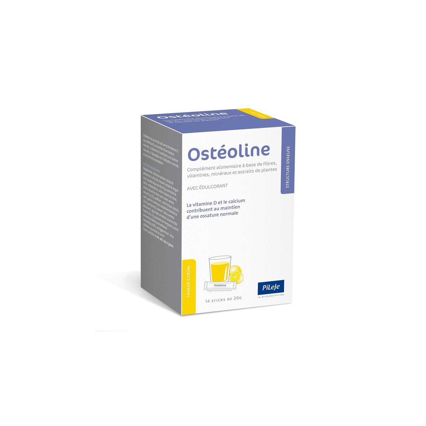 Pileje Osteoline - 14 sticks saveur citron