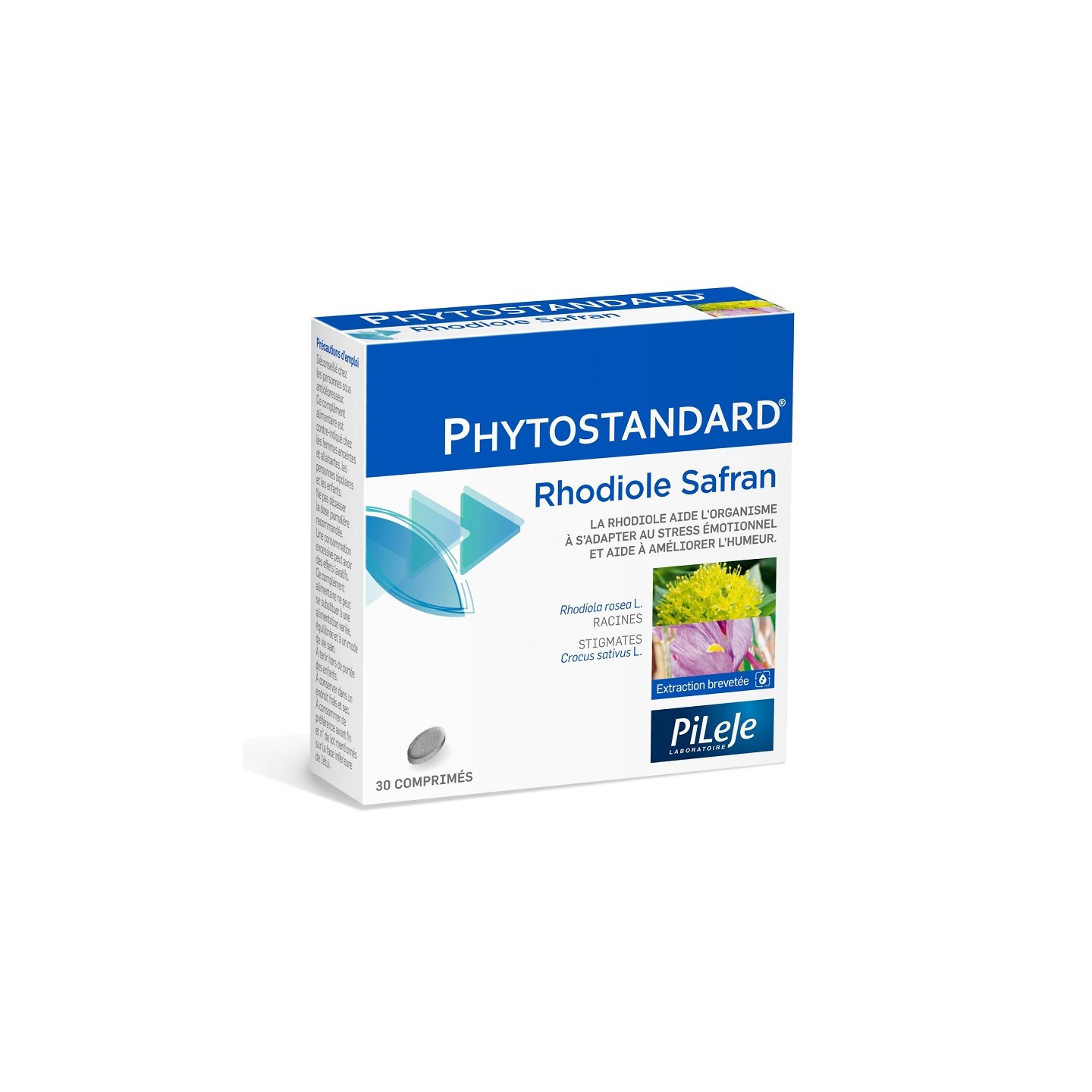 Pileje Phytostandard de Rhodiole et Safran - 30 comprimés
