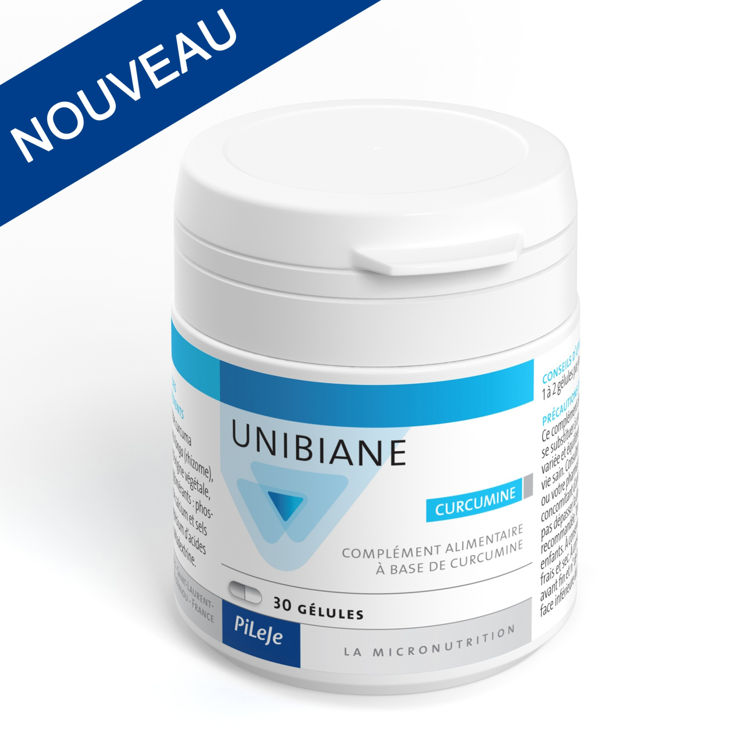 Pileje unibiane curcumine 30 gélules