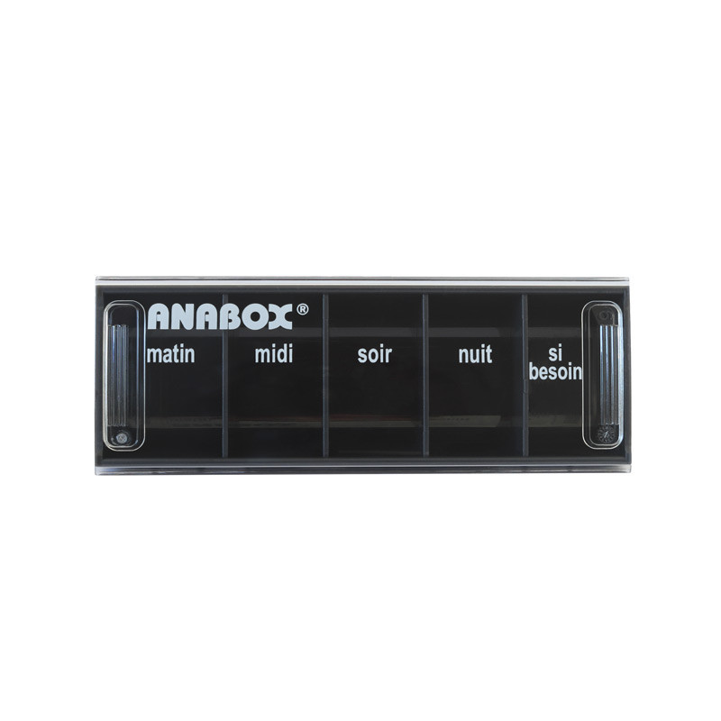 Pilulier journalier Anabox 5 prises par jour Anthracite
