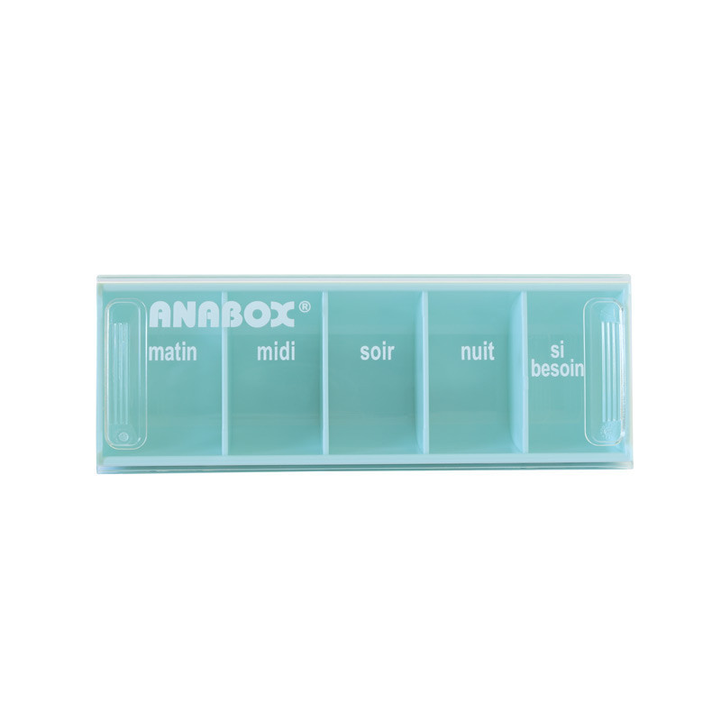 Pilulier journalier Anabox 5 prises par jour Bleu pastel