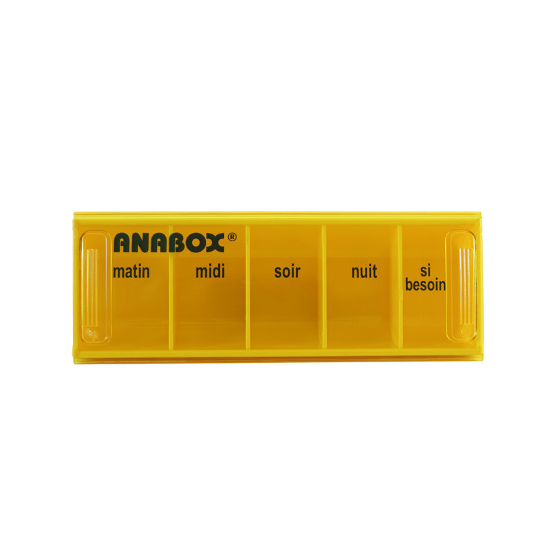 Pilulier journalier Anabox 5 prises par jour Jaune