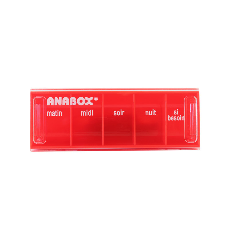 Pilulier journalier Anabox 5 prises par jour Orange fluo