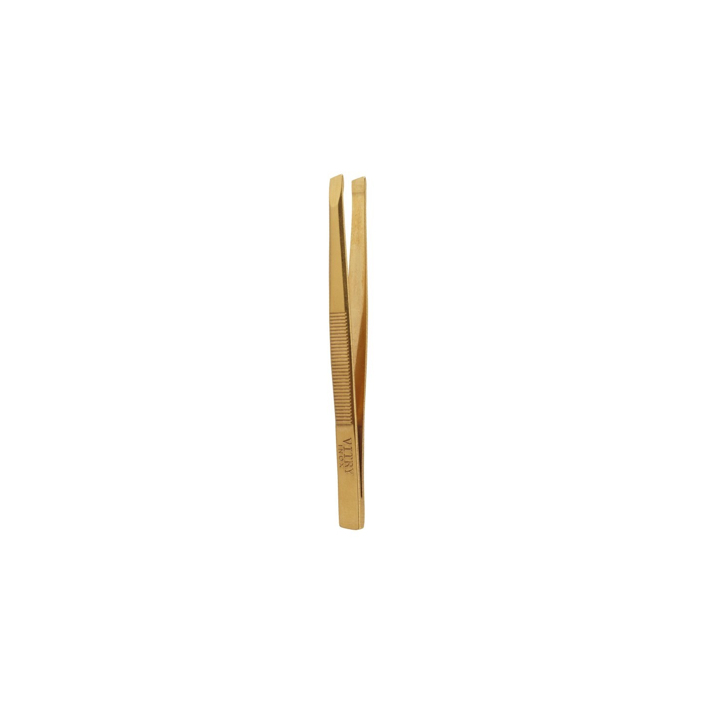 Pince à épiler prestige inox dorée mors biais
