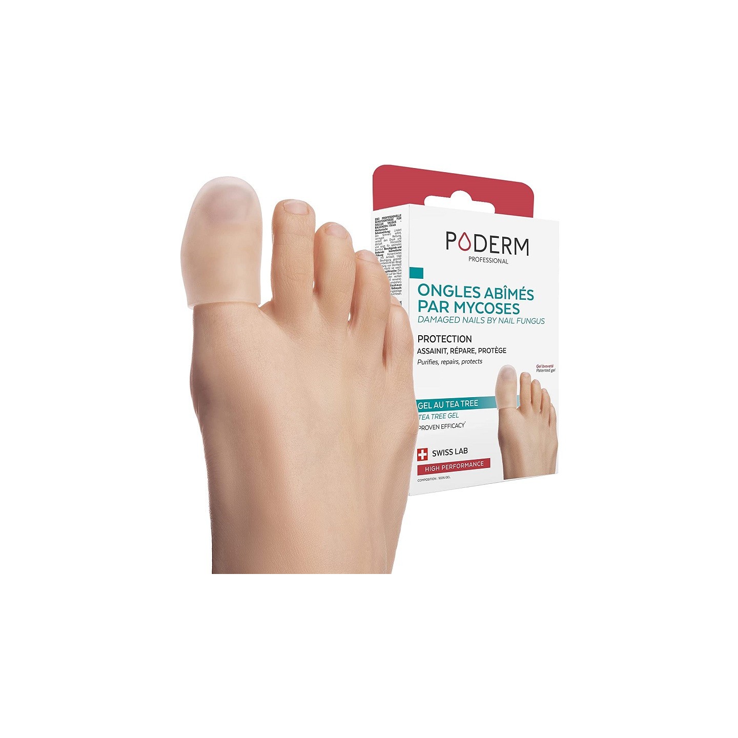 Poderm Capuchon d'orteil ongles abîmés - Taille S - Lot de 2