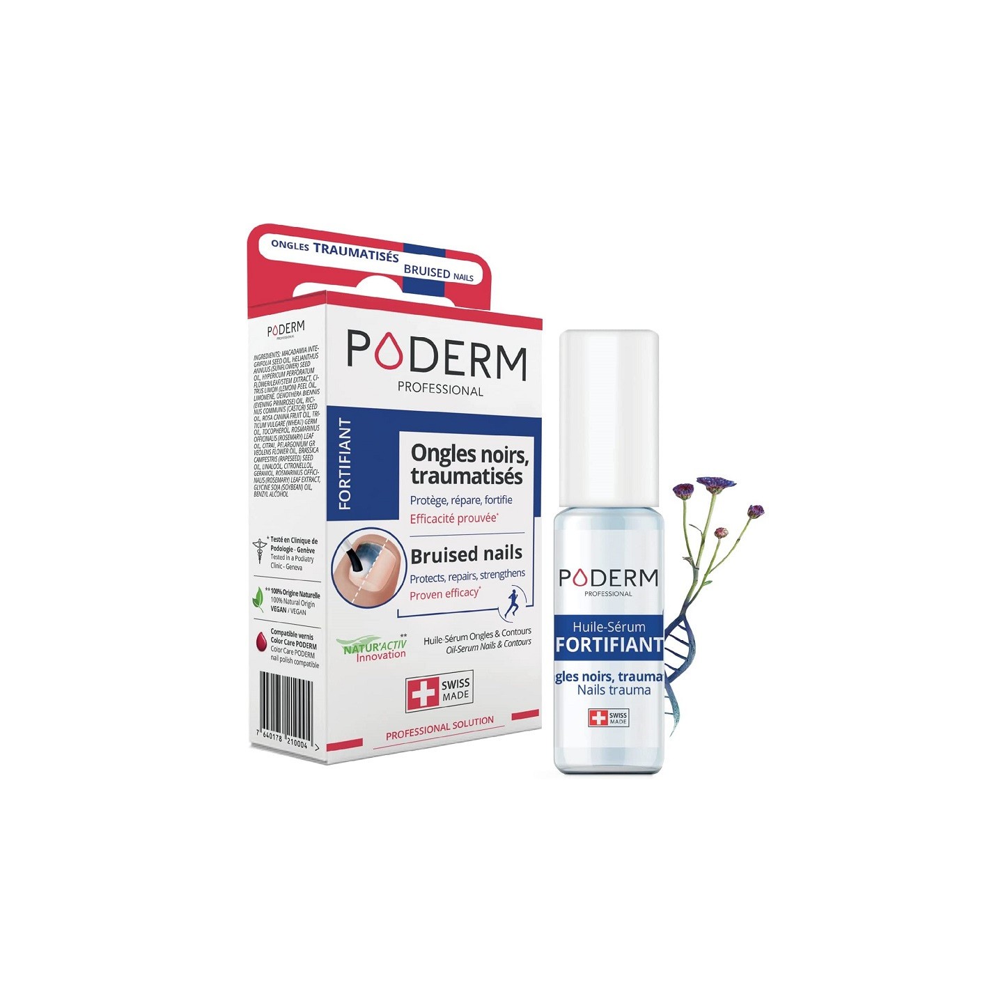 Poderm Huile-sérum fortifiante ongles & contours - 8ml