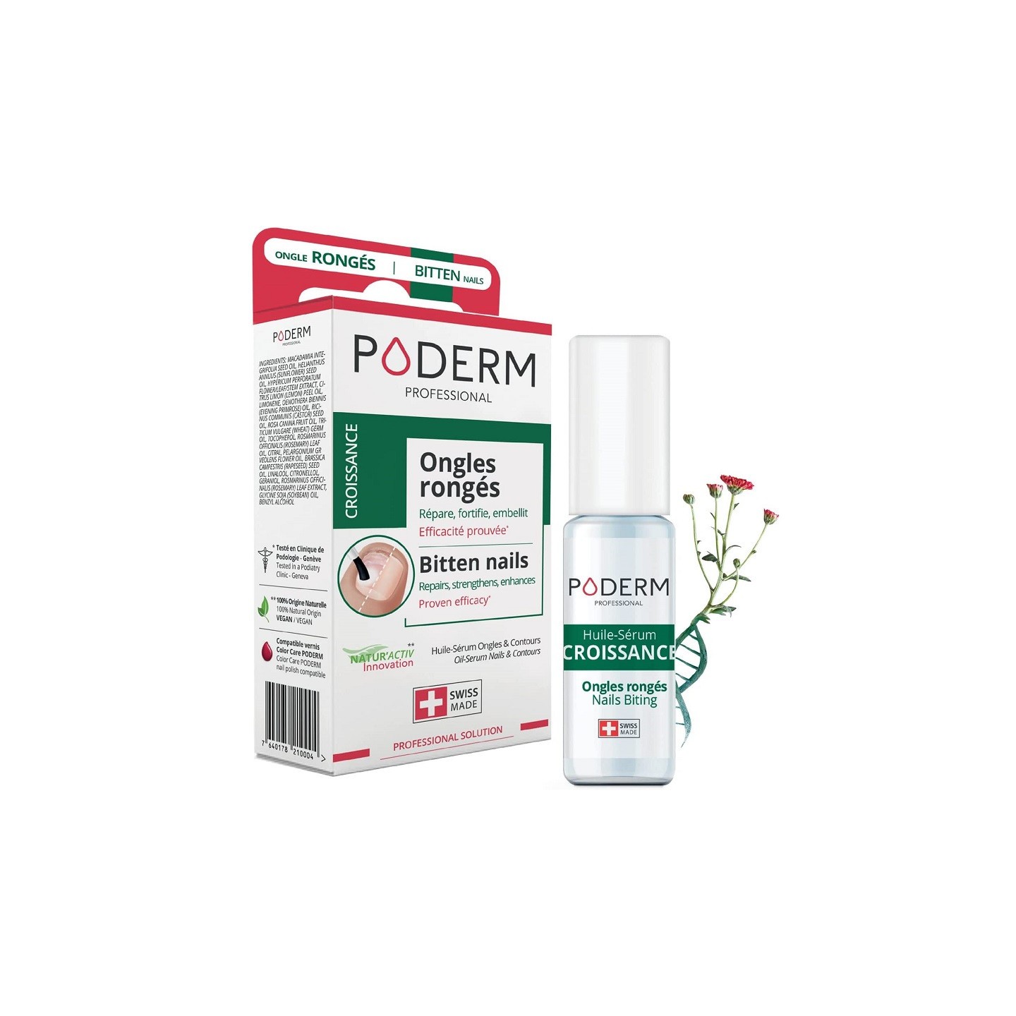Poderm Huile-sérum croissance ongles & contours - 8ml