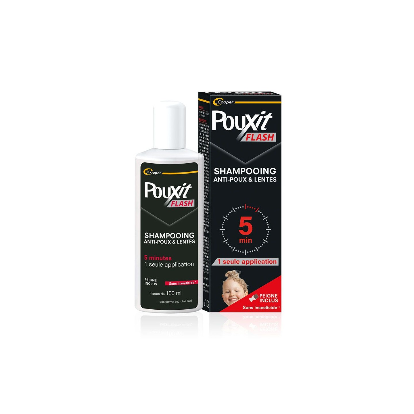 Pouxit Flash Shampoing anti-poux et lentes - 100ml