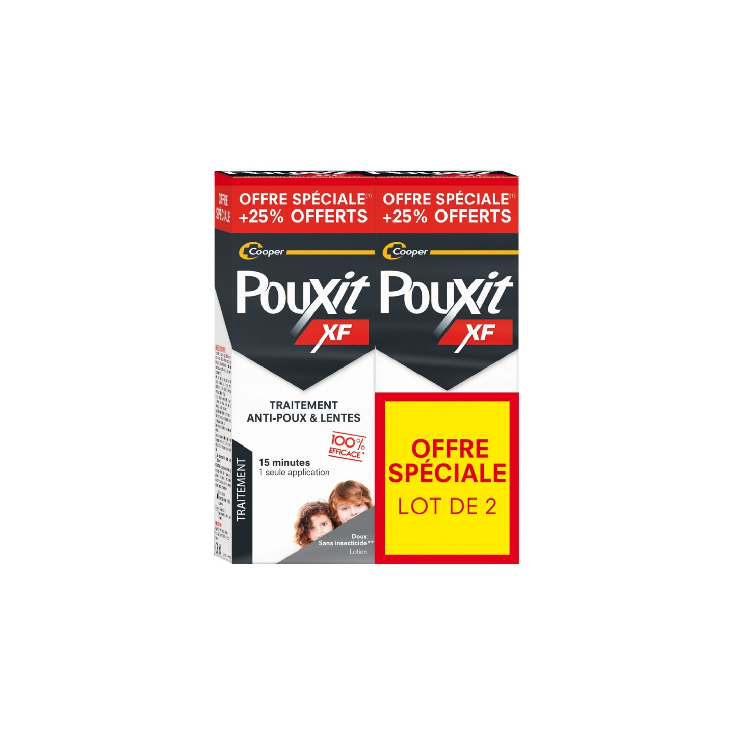 Pouxit XF Lotion anti-poux et lentes - Lot de 2 +50ml offert 450ml