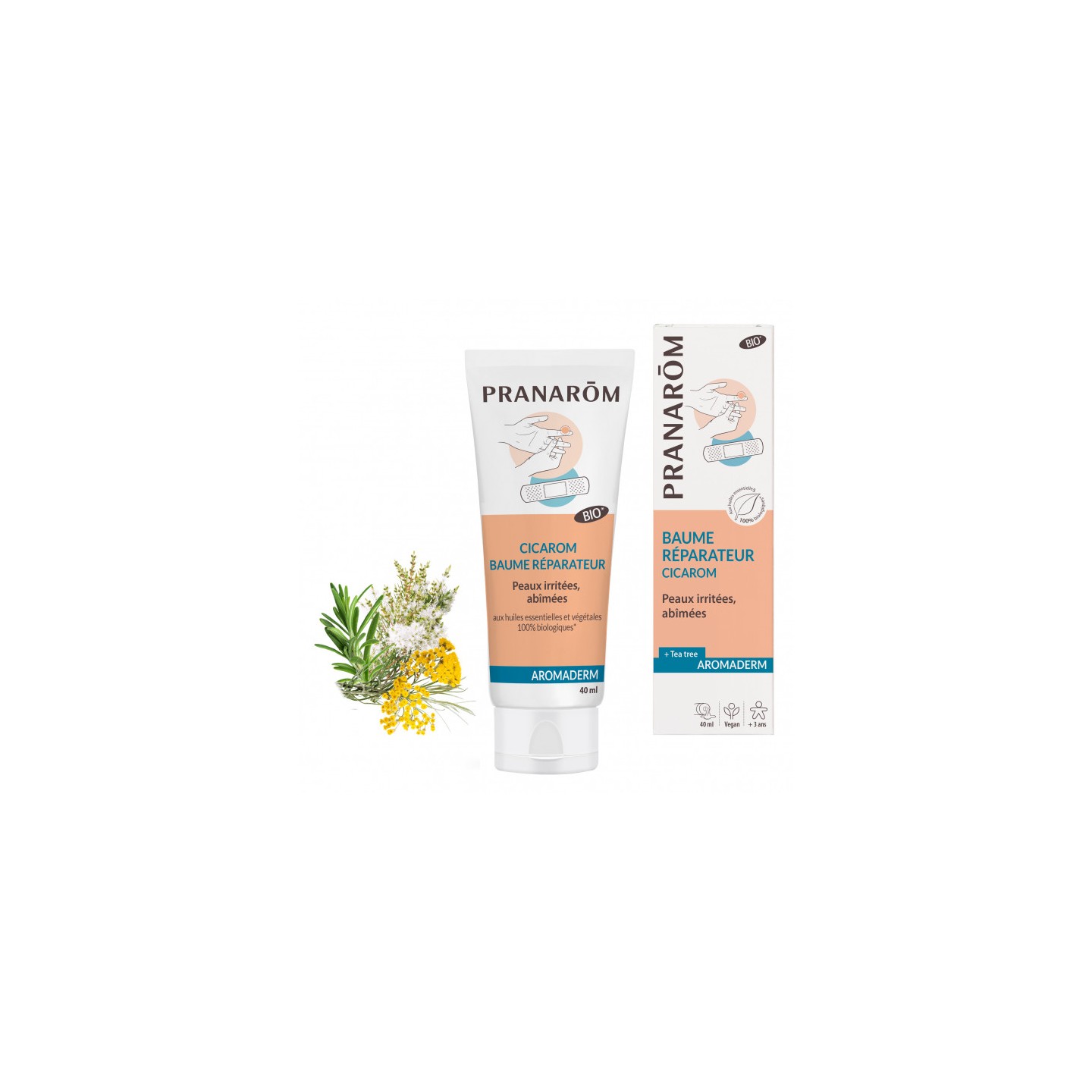 Pranarôm Aromaderm Baume réparateur Cicarom Bio - 40ml