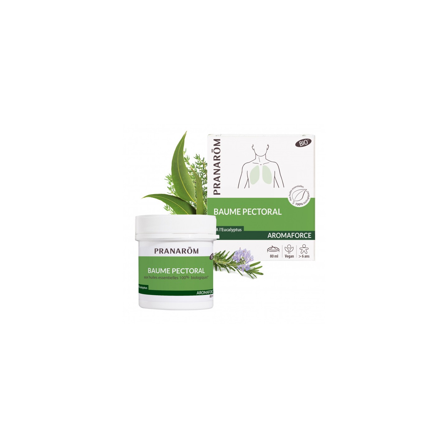 Pranarôm Aromaforce Baume pectoral - 80ml