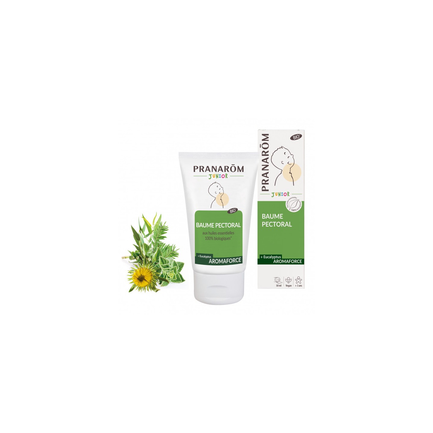 Pranarôm Aromaforce Baume pectoral junior - 50ml