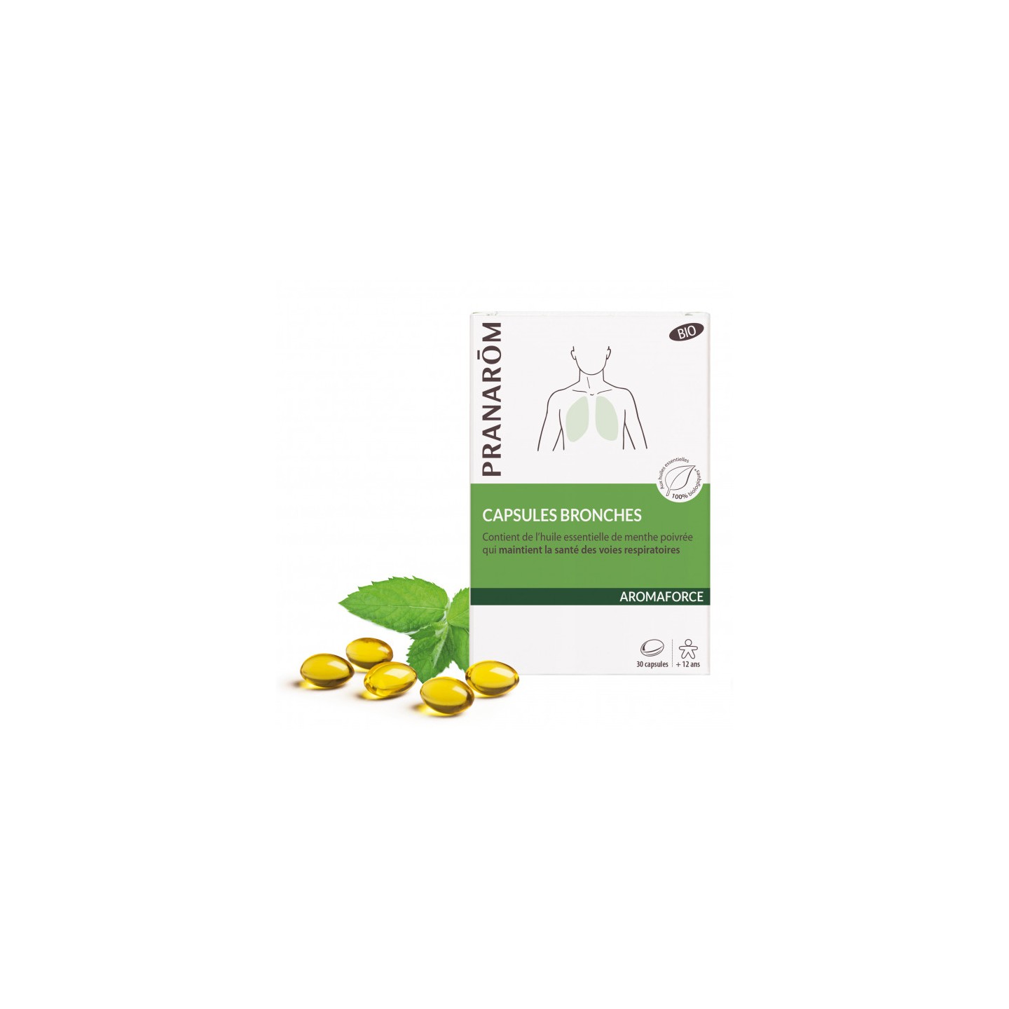 Pranarôm Aromaforce Capsules bronches Bio - 30 capsules