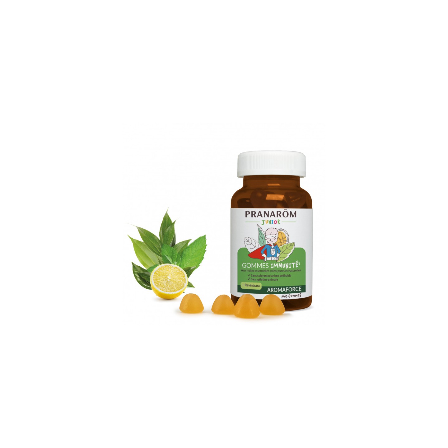 Pranarôm Aromaforce Gommes Immunité Junior - 60 cubes