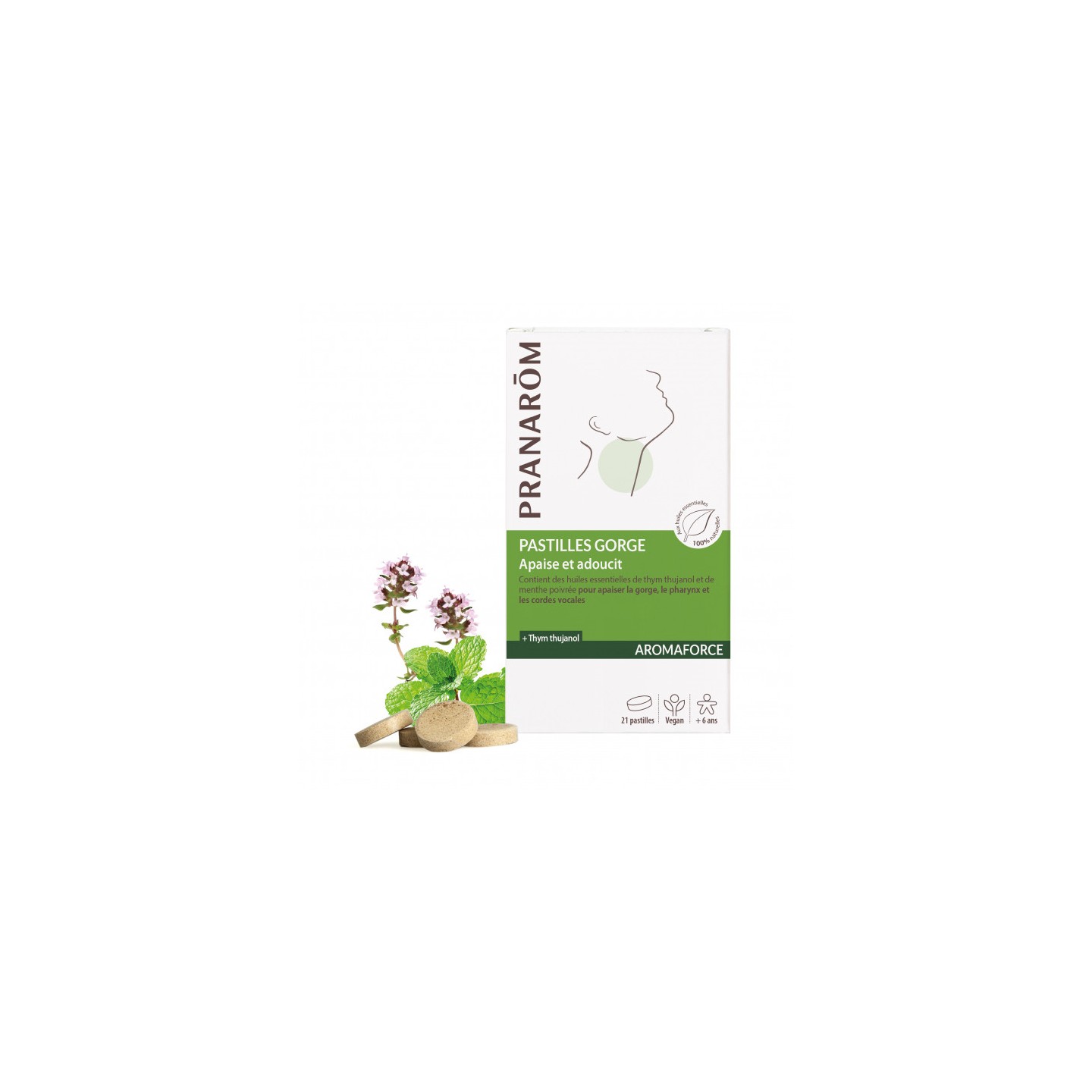 Pranarôm Aromaforce Pastilles gorge - 21 pastilles