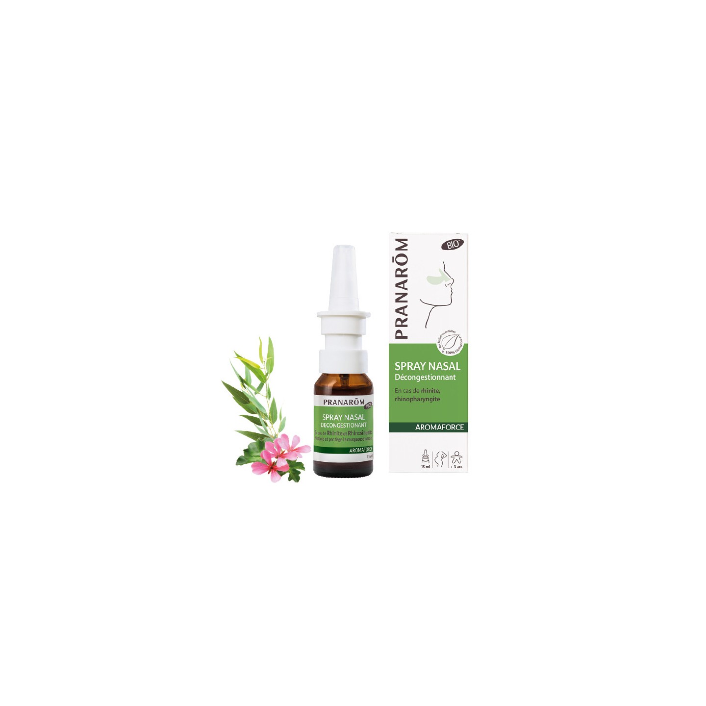 Pranarôm Aromaforce Spray nasal décongestionnant Bio - 15ml